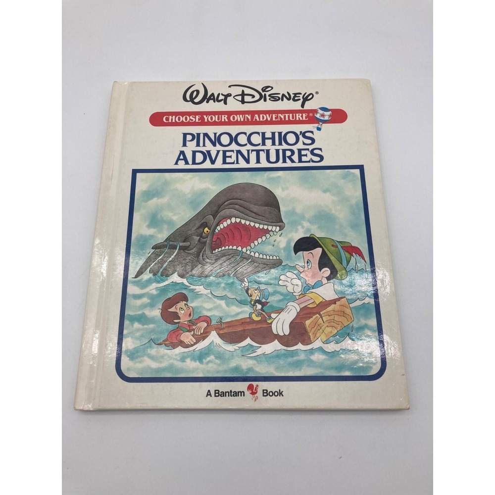 1985 Walt Disney Pinocchio's Adventures Choose Your Own Adventure Hardcover